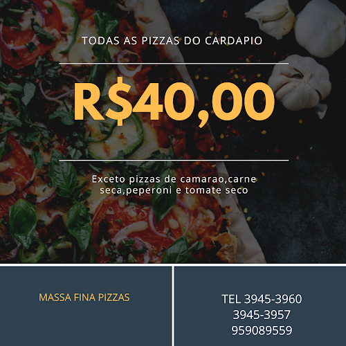 Massa fina e crocante pizzaria delivery - Gastronomia e hotelaria