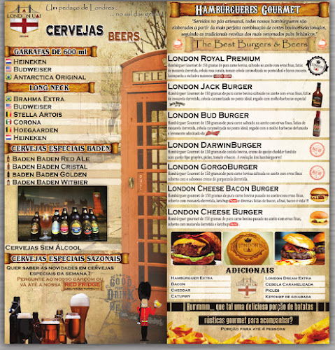 Opinii despre London Uai Pub - Hamburgueria e Cervejaria Artesanal în Itajubá - Gastronomia e hotelaria