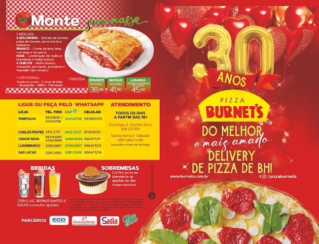 Opinii despre Pizza Burnet's Cidade Nova în Belo Horizonte - Gastronomia e hotelaria