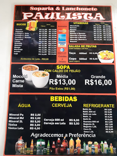 Opinii despre Lanchonete E Soparia Paulista - Raiz în Manaus - Gastronomia e hotelaria